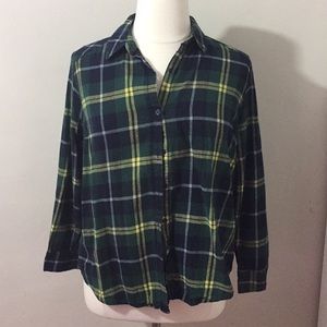 JustFab Flannel Shirt, 2X